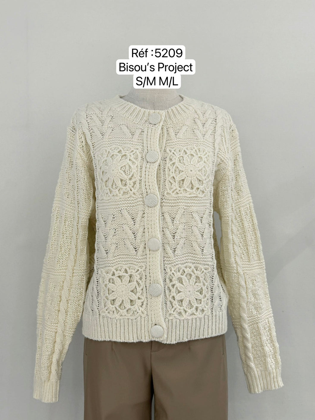 Bisou project crochet cardigan