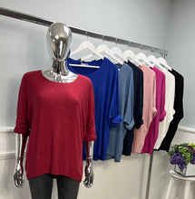 Load image into Gallery viewer, Plain soft knit round neck top
