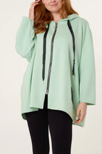 Load image into Gallery viewer, Plain oversized zip hoody
