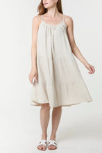 Load image into Gallery viewer, Plain cheesecloth strap dress
