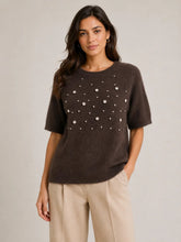 Load image into Gallery viewer, Amilla embellished short sleeve jumper
