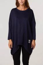 Load image into Gallery viewer, Plain oversized side zip sweatshirt
