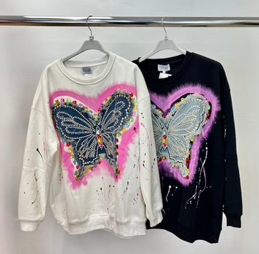 Hand made butterfly sweatshirt