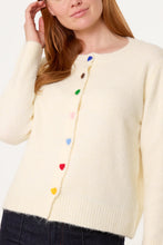 Load image into Gallery viewer, Heart button cardigan
