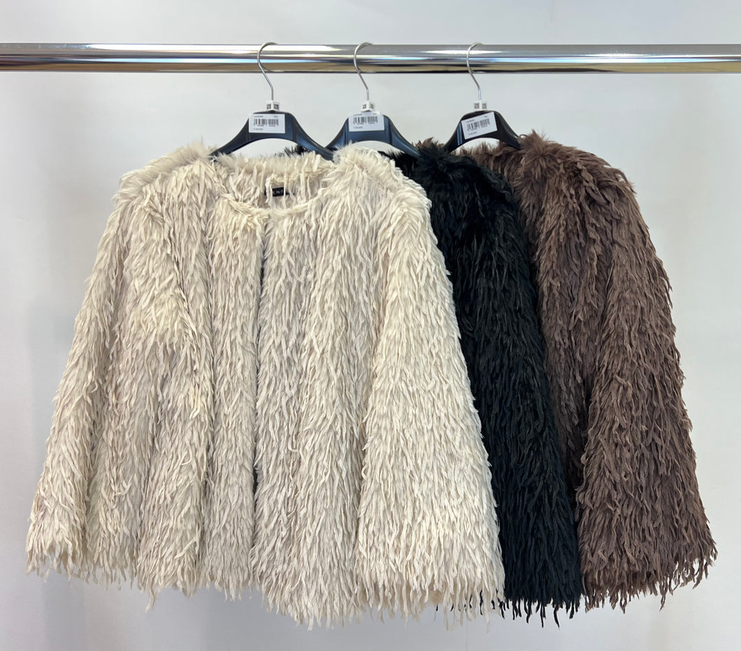 Faux feather jacket