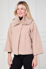 Load image into Gallery viewer, Faux fur collar jacket
