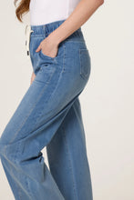 Load image into Gallery viewer, QED denim barrel leg trousers
