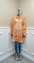 Load image into Gallery viewer, Tropical print broderie anglaise shirt
