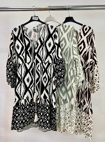 Abstract print tunic