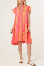 Load image into Gallery viewer, Aztec cheesecloth tiered dress
