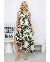 Load image into Gallery viewer, Flower maxi sleeveless dress
