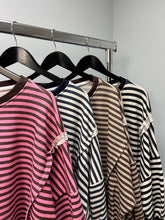 Load image into Gallery viewer, Azara premium stripe sweatshirt
