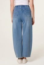 Load image into Gallery viewer, QED denim barrel leg trousers
