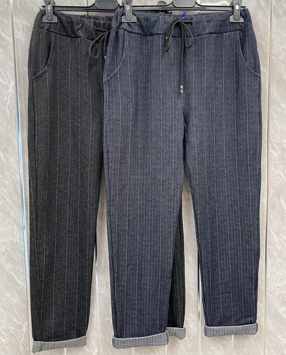 Sugarbabe pinstripe magic trousers