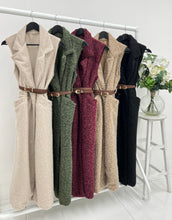 Load image into Gallery viewer, Boucle belted waistcoat
