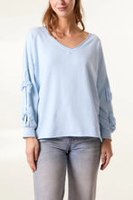 Load image into Gallery viewer, Bow sleeve cotton sweatshirt
