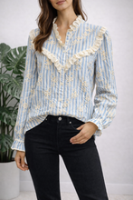 Load image into Gallery viewer, Kilky cotton blue pinstripe shirt
