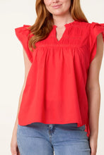 Load image into Gallery viewer, Cotton frill sleeve top
