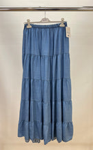 Load image into Gallery viewer, Denim tiered skirt
