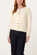 Load image into Gallery viewer, Heart button cardigan
