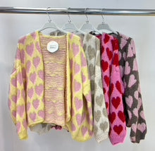 Load image into Gallery viewer, Heart knitted cardigan
