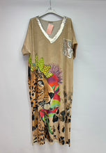 Load image into Gallery viewer, Leopard face sequin dress
