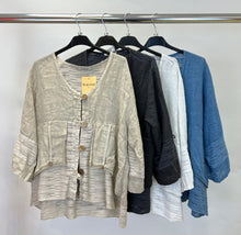 Load image into Gallery viewer, Linen button cardigan
