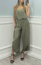 Load image into Gallery viewer, Stonewashed split leg jumpsuit
