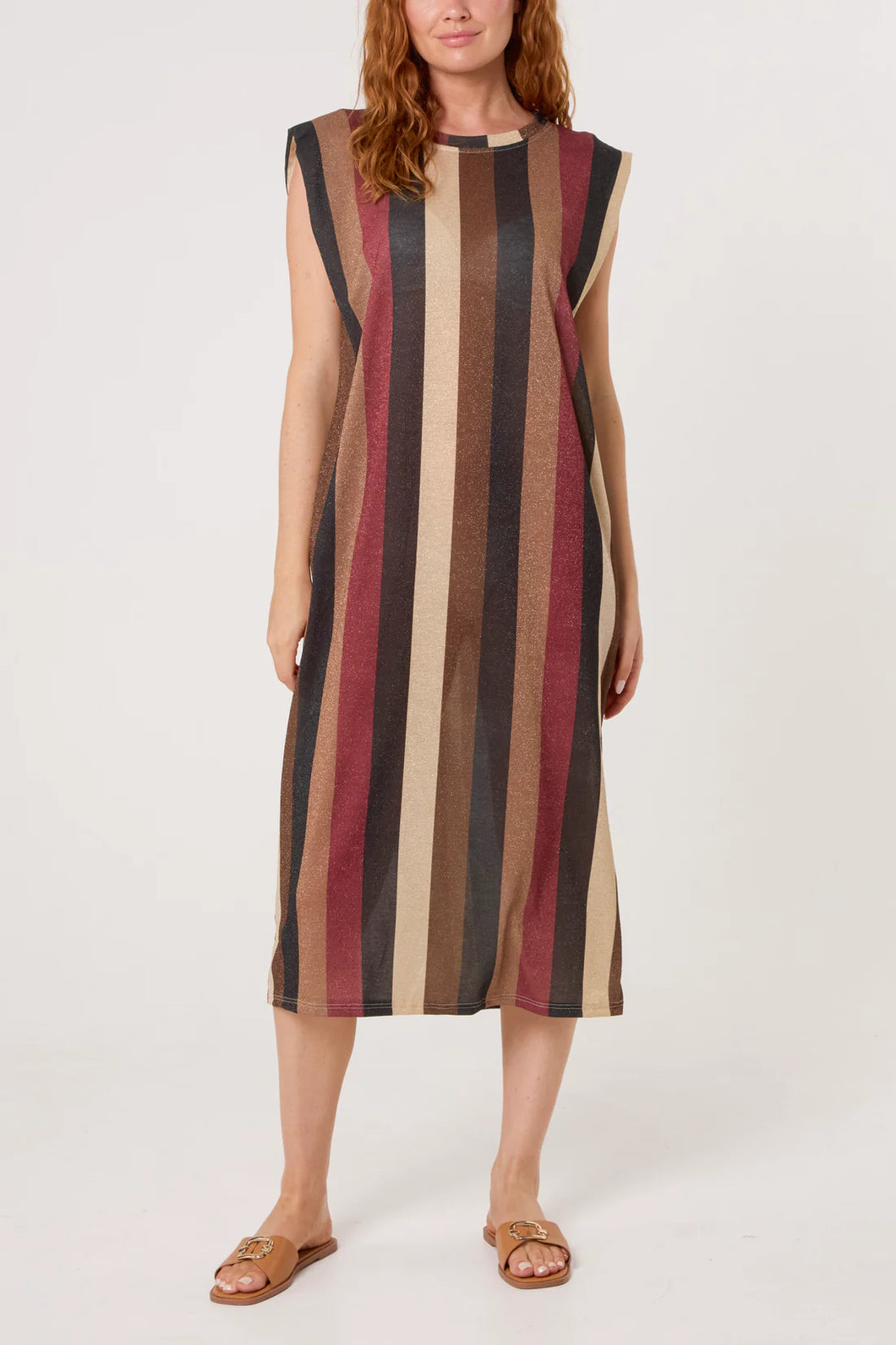 Lurex stripe dress