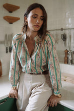Load image into Gallery viewer, InApril 1986 stripe floral shirt

