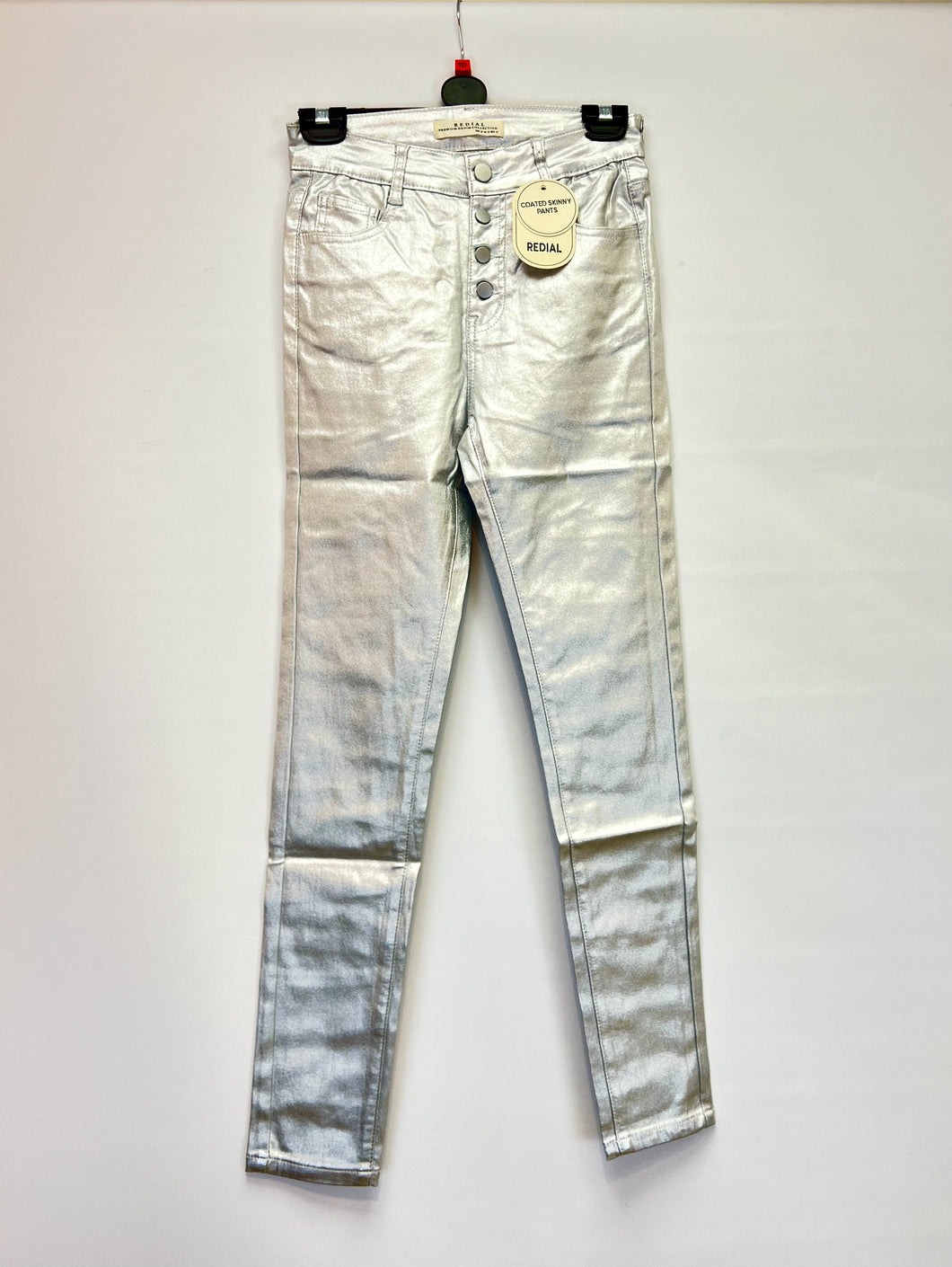 Redial silver coated jeans