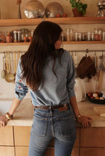 Load image into Gallery viewer, Heart embroidered denim shirt
