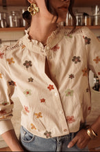 Load image into Gallery viewer, InApril 1986 beige embroidered shirt
