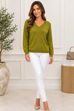 Load image into Gallery viewer, Plain v-neck jumper (no wool)
