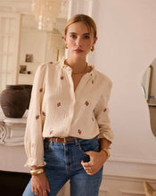 Load image into Gallery viewer, InApril 1986 cheesecloth embroidered shirt
