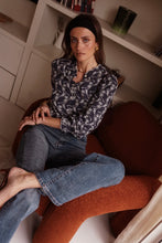 Load image into Gallery viewer, InApril 1986 navy cotton embroidered shirt
