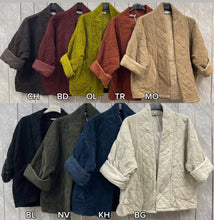 Load image into Gallery viewer, Corduroy quilted jacket
