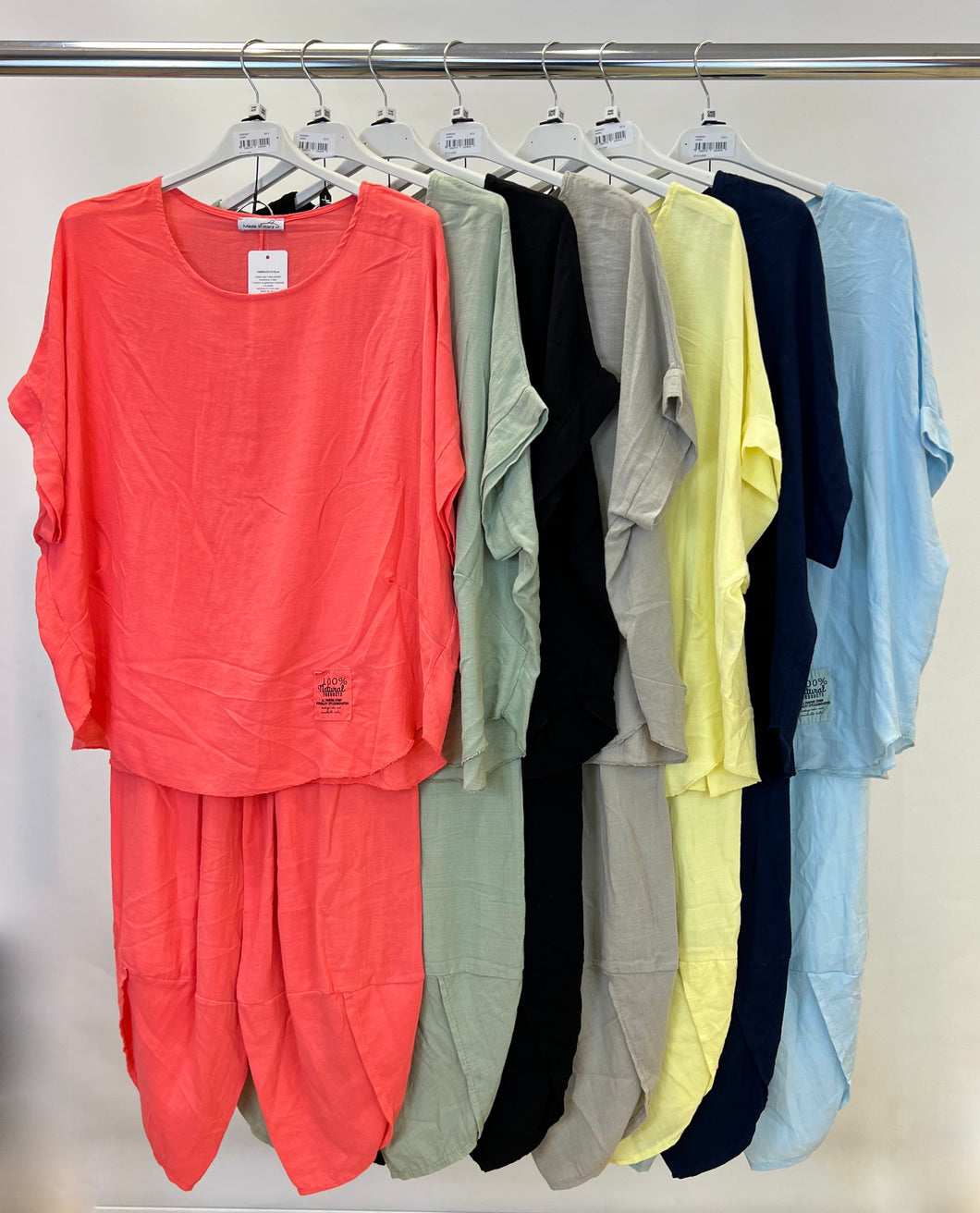 Linen blend loungewear set