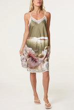 Load image into Gallery viewer, Satin landscape mini dress
