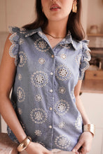 Load image into Gallery viewer, InApril 1986 denim embroidered shirt
