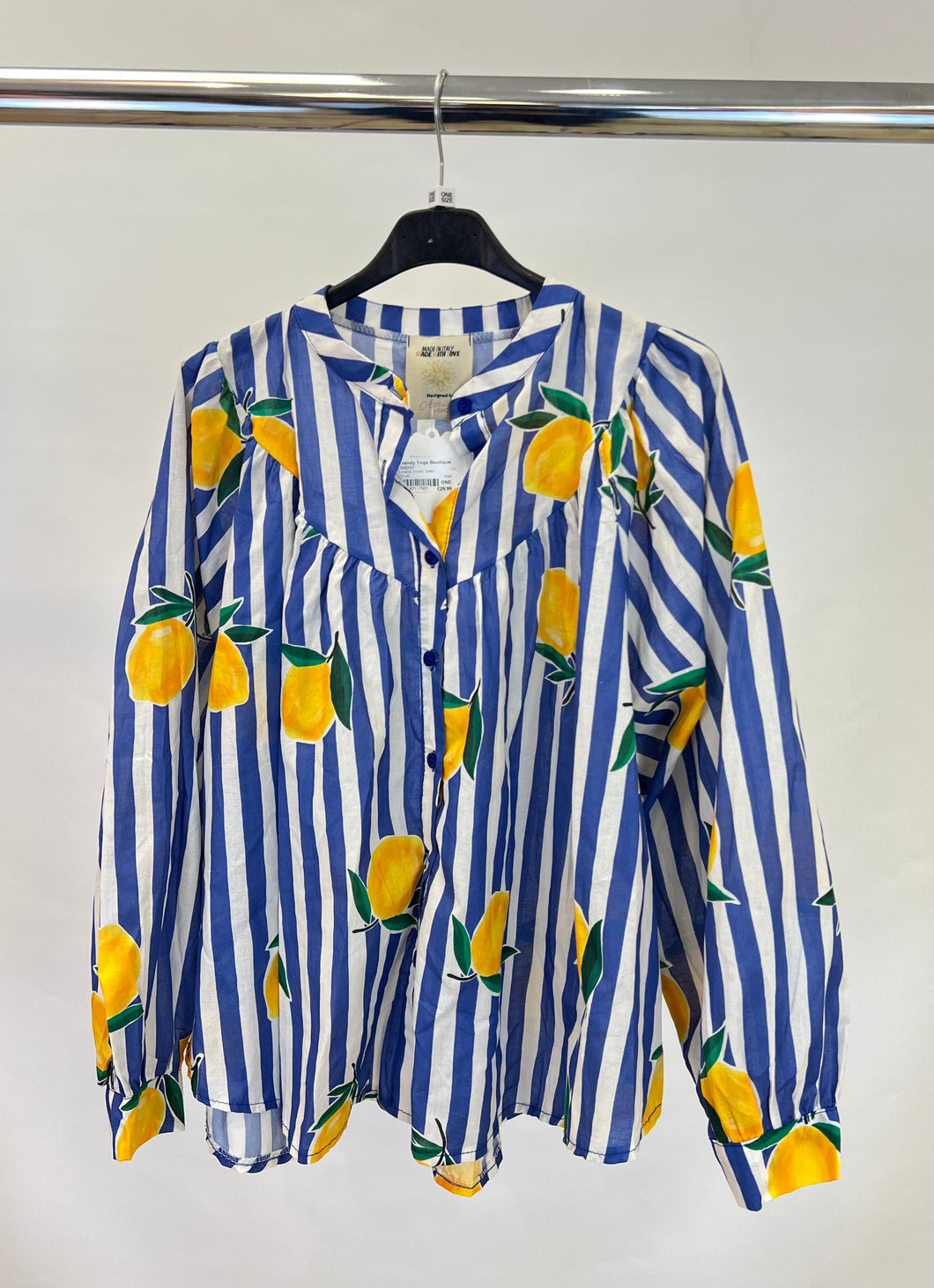 April vintage lemon cotton shirt