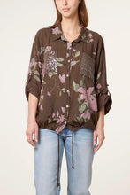 Load image into Gallery viewer, Floral sequin pocket shirt
