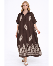 Load image into Gallery viewer, Embroidered flower tunic dress
