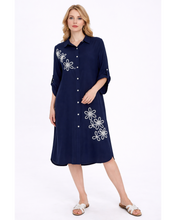 Load image into Gallery viewer, Embroidered shirt dress

