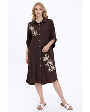 Load image into Gallery viewer, Embroidered shirt dress
