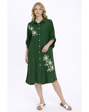 Load image into Gallery viewer, Embroidered shirt dress
