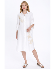 Load image into Gallery viewer, Embroidered shirt dress
