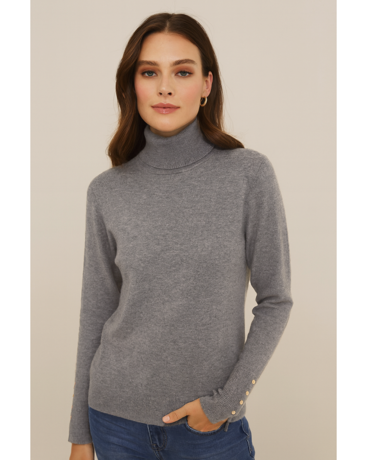 Soft knit high neck jumper