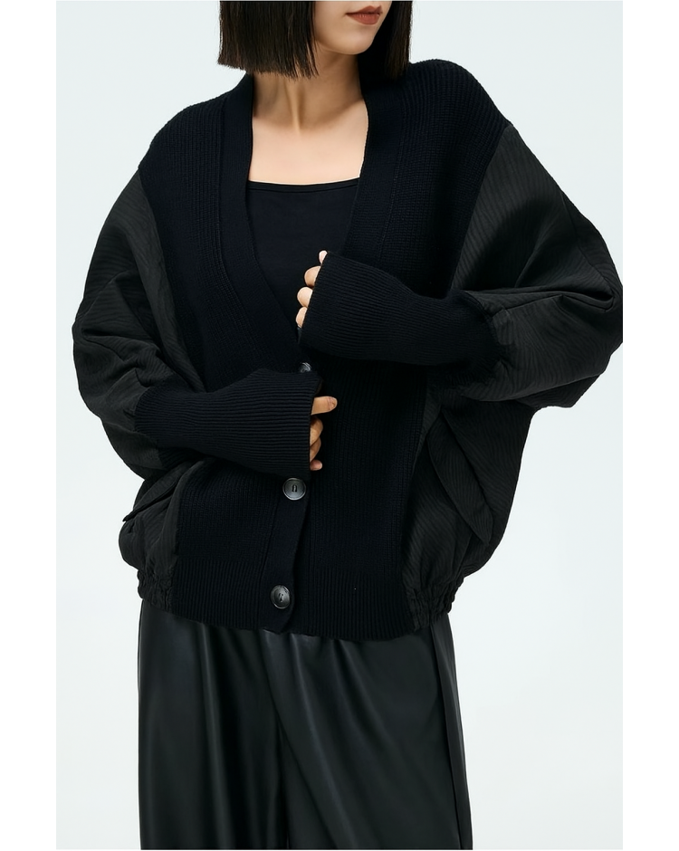 Premium embroidered sleeve cardigan