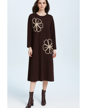 Load image into Gallery viewer, Premium soft knit flower dress
